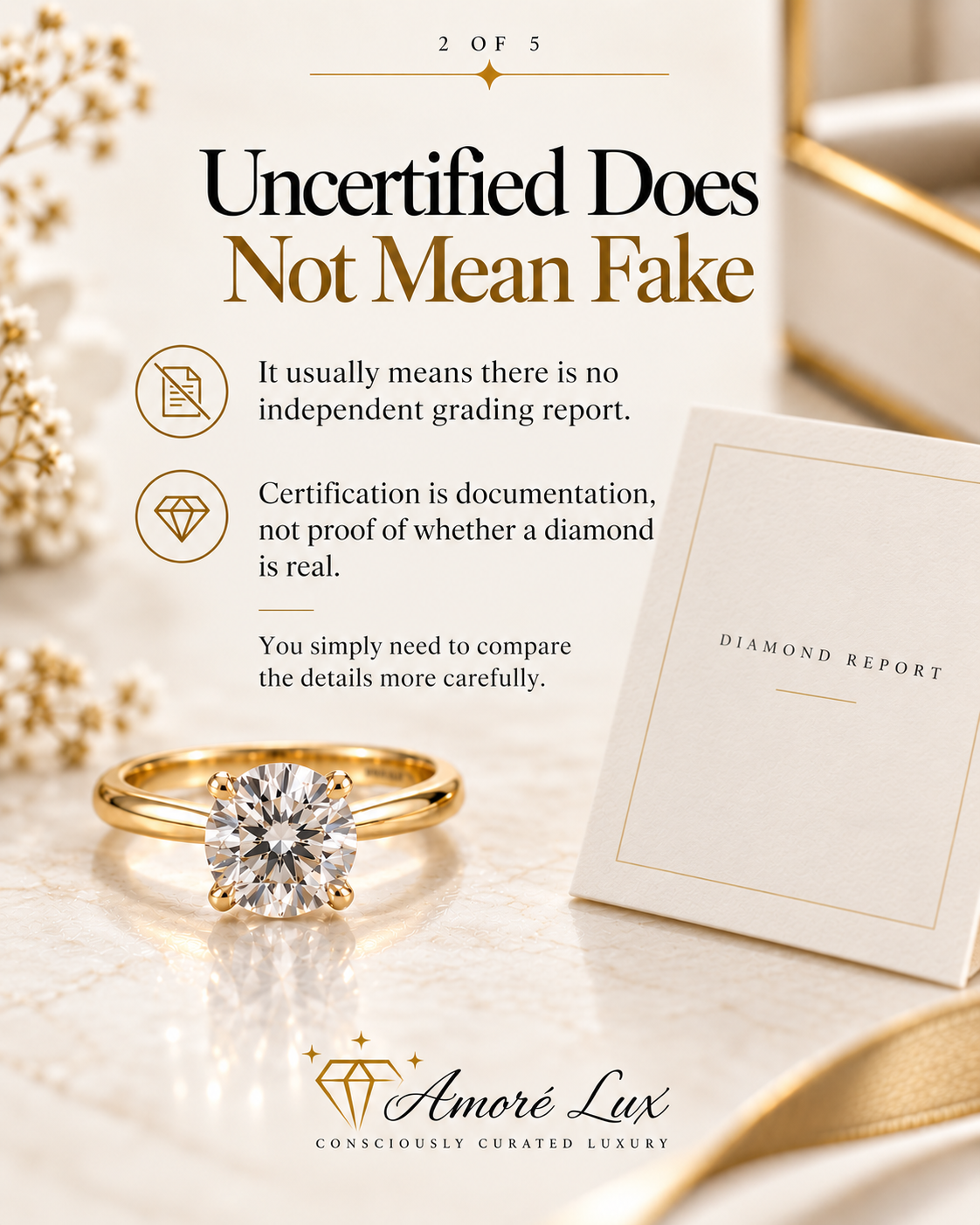 Uncertified does not mean fake: diamond documentation explained